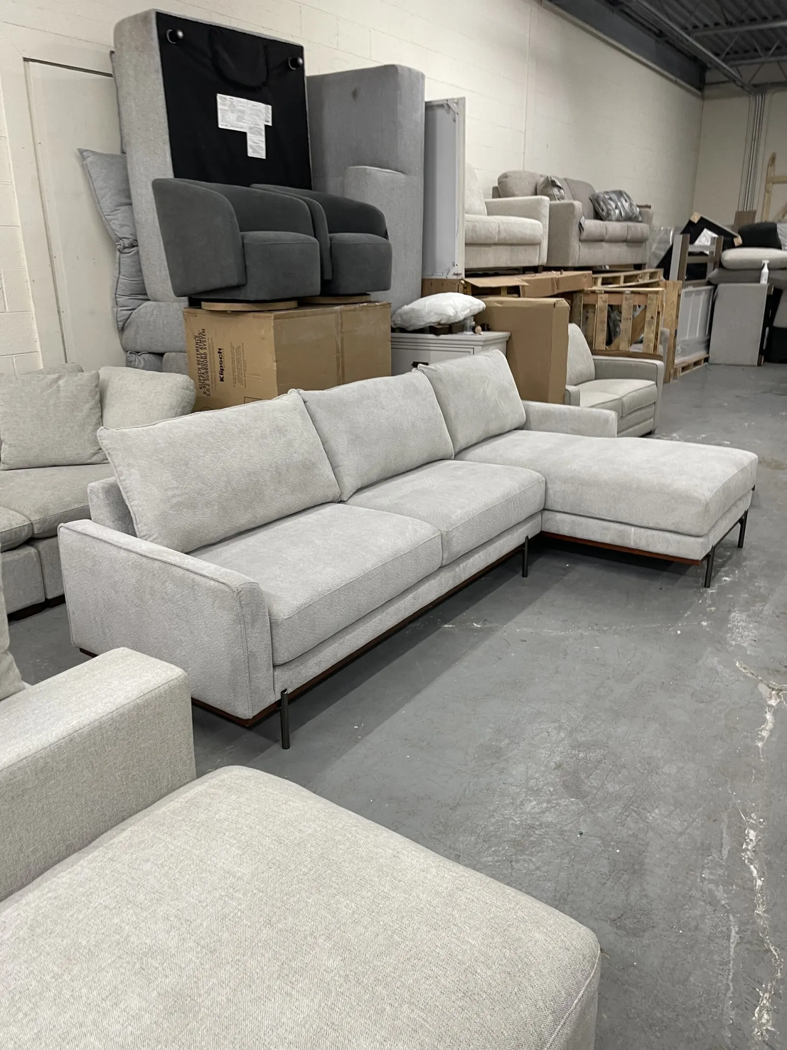 Myla 2-piece Fabric Sofa Chaise - Photo 6