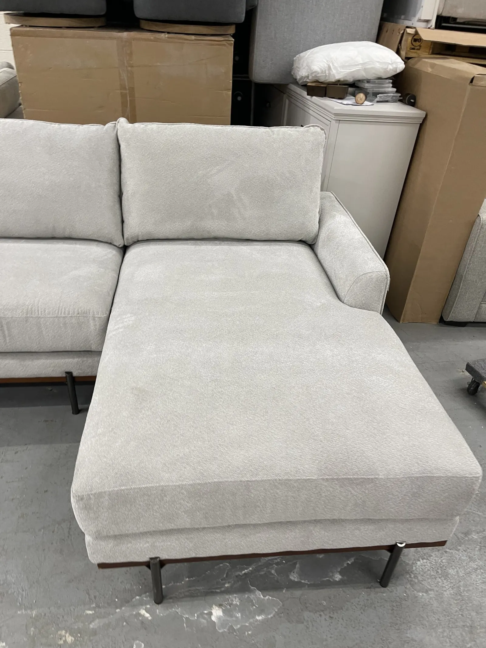 Myla 2 Piece Fabric Sofa Chaise - Image 3
